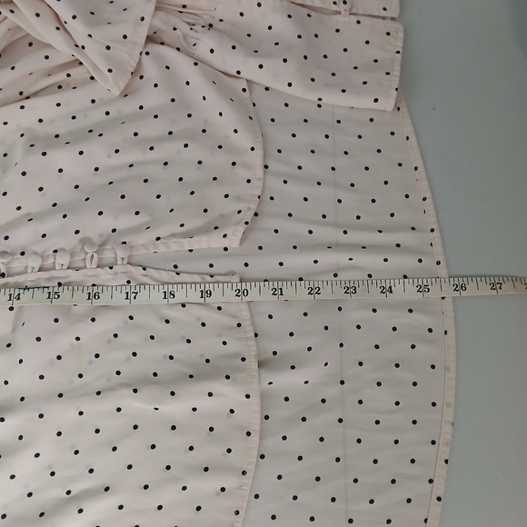 Oversize Free People Polka Dot Blouse with Tie - Picture 8 of 10